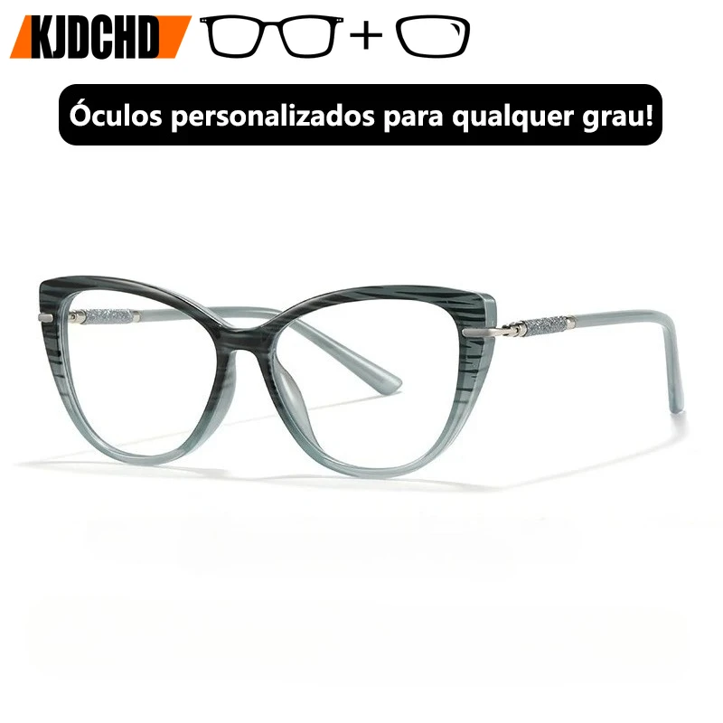 

Очки с имитацией древесины, кошачий глаз, ретро очки для близорукости, женские очки с блокировкой синего света, медицинские очки для астигматизма