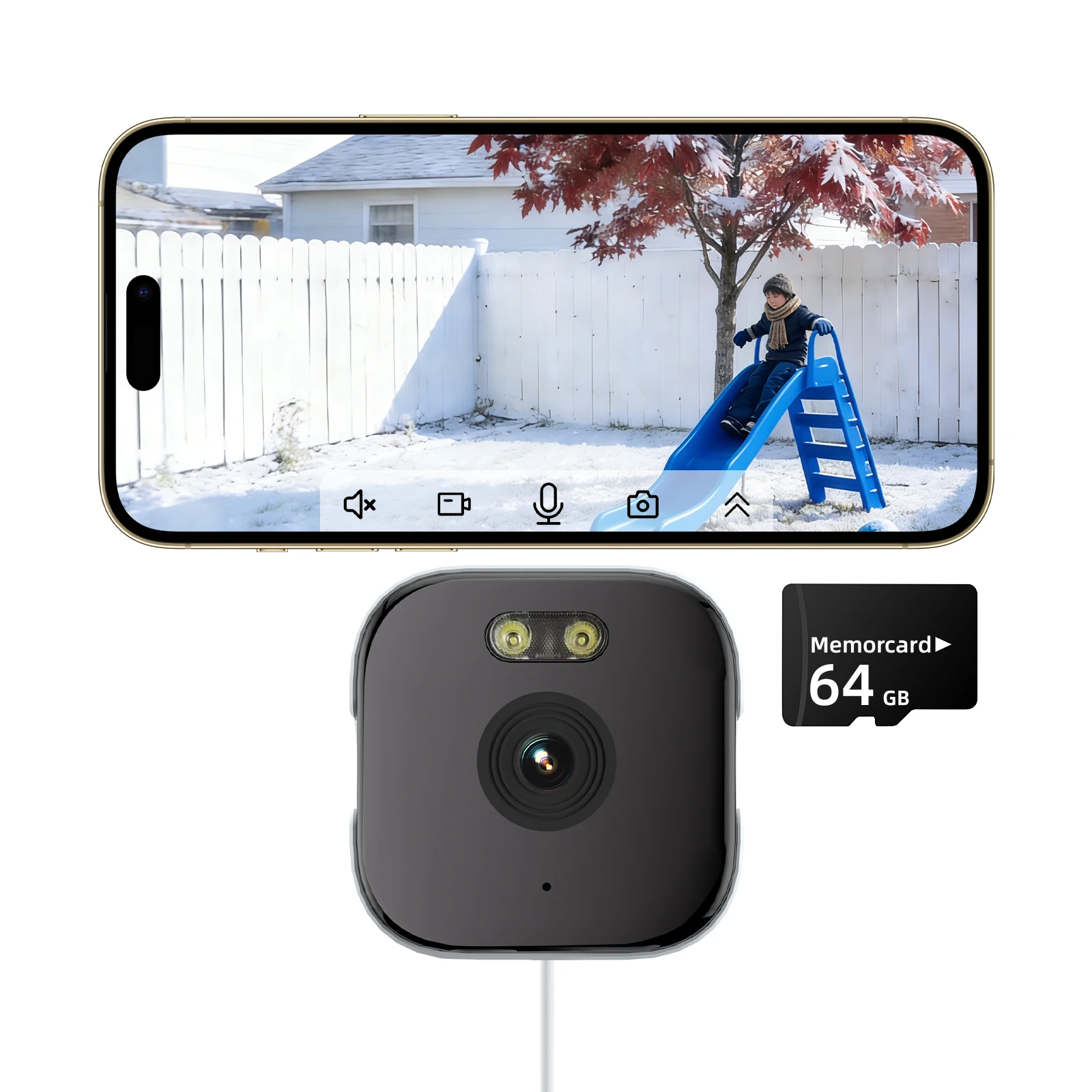2PCS/1PCS HEIYOUCAM raamcamera-vervangt buitencamera's |   2,4/5GHz wifi |   3MP HD |   Volledig kleuren nachtzicht via het raam - afbeelding 1