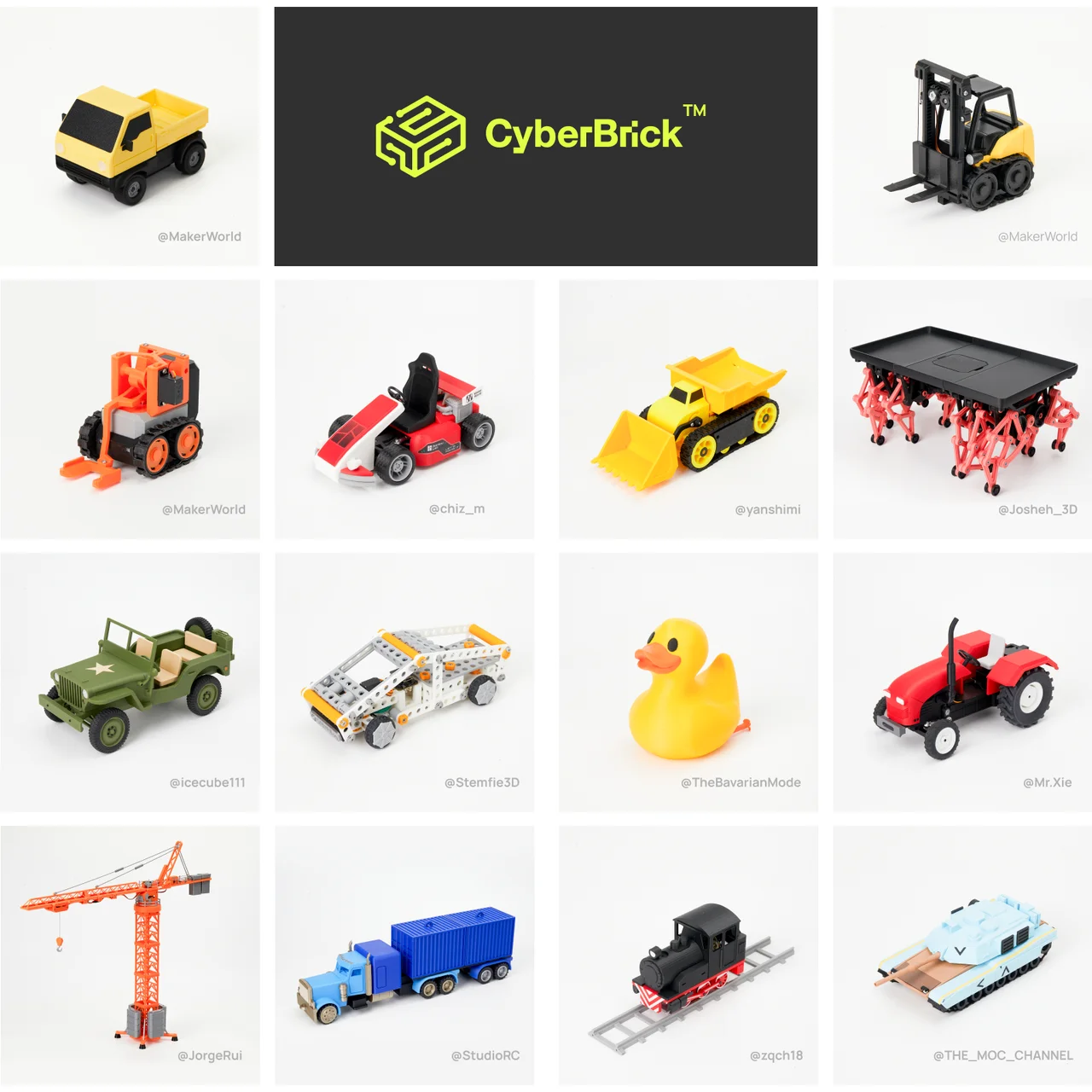 CyberBrick Hardware Kit for Bambu Lab Creator Program Modular Programmable Hardware for MakerWorld 3D Printer Accessories