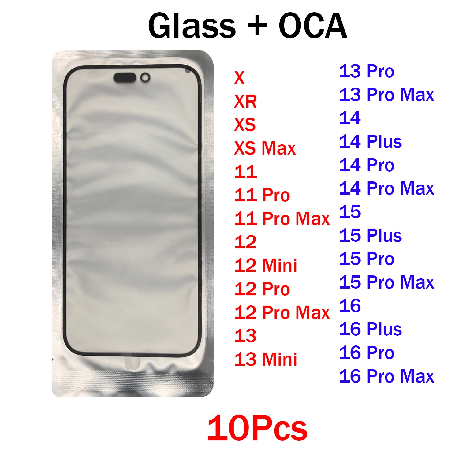 10-pecas-para-iphone-x-xr-xs-11-12-13-14-15-16-mini-pro-plus-max-tela-de-toque-frontal-vidro-externo-com-oca