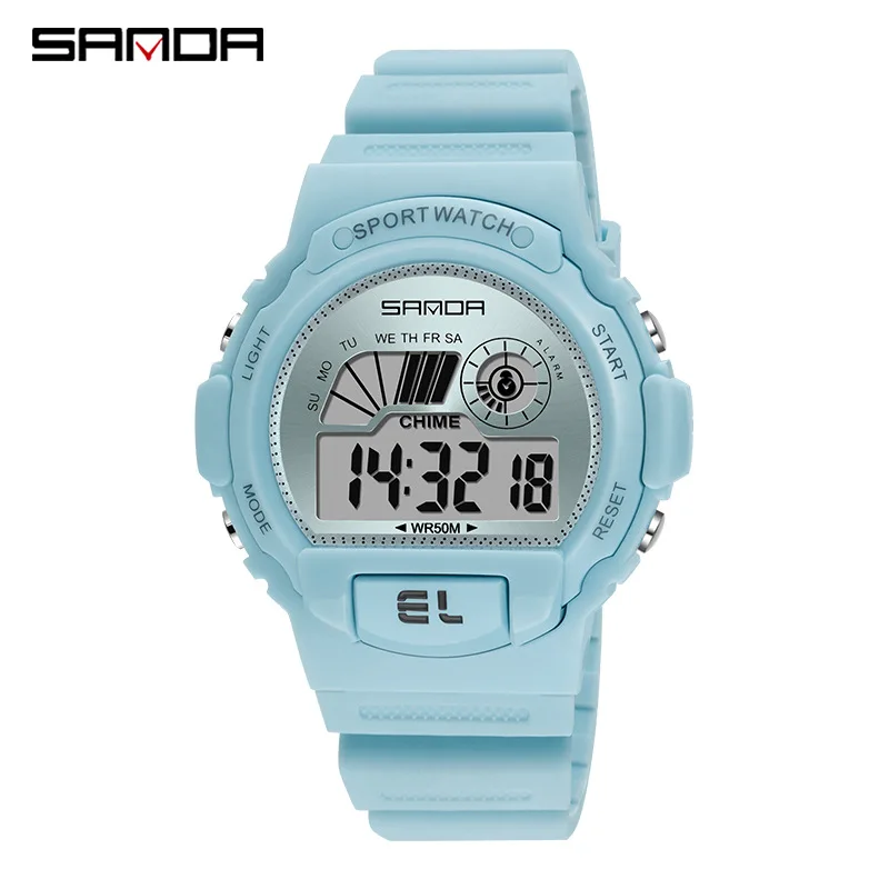 Sanda Fashion Brand Sport Women Watches Multifunction Waterproof Led Display Digital Watch Outdoor Wristwatch Relogio Masculino