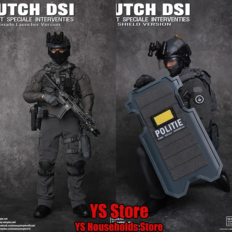 

Easy&Simple 26058R 2 Edition 1/6 DUTCH DSI Movable Man Action Figure Roit Shield Version 12" Full Set Fans Hobby Model Toys