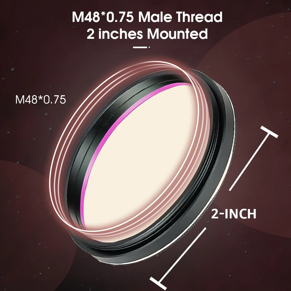 Svbony SV226 Filterschublade für Teleskop 1,25''/2'' H-Alpha & OIII 7nm Dual-Band Nebula Astrofotografie-Filtersystem – Detail 12