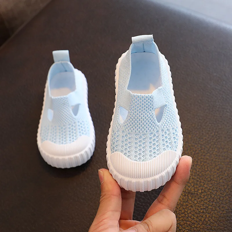 New Kids Mesh Sneakers Children Casual Shoes Slip-on Breathable Non-slip Boots Baby Boys Girls Sport Shoes