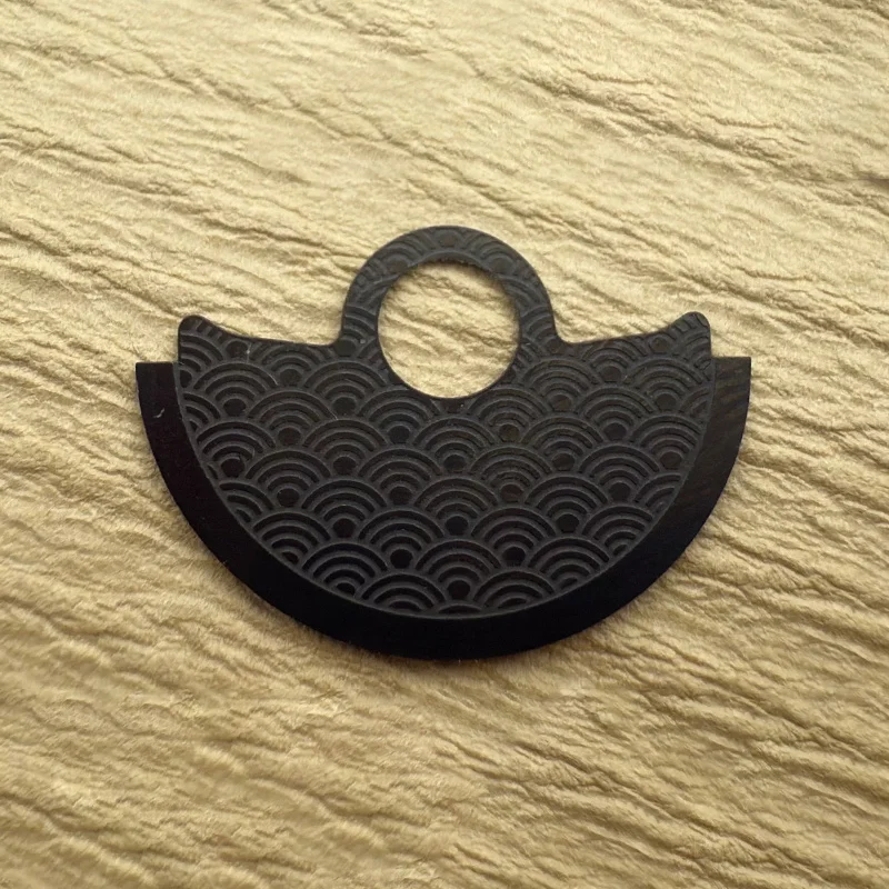 Mod NH34 Wave Pattern Automatic Hammer Rotor Metal Patch Fits 4R35 4R36 NH35 NH36 NH38 7S Movement SKX007 Watch Retrofit Parts image 3