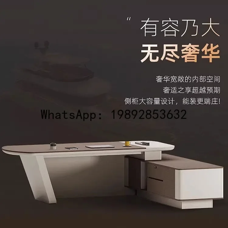 H5.15  female boss desk chairman's office president's desk and chair combination