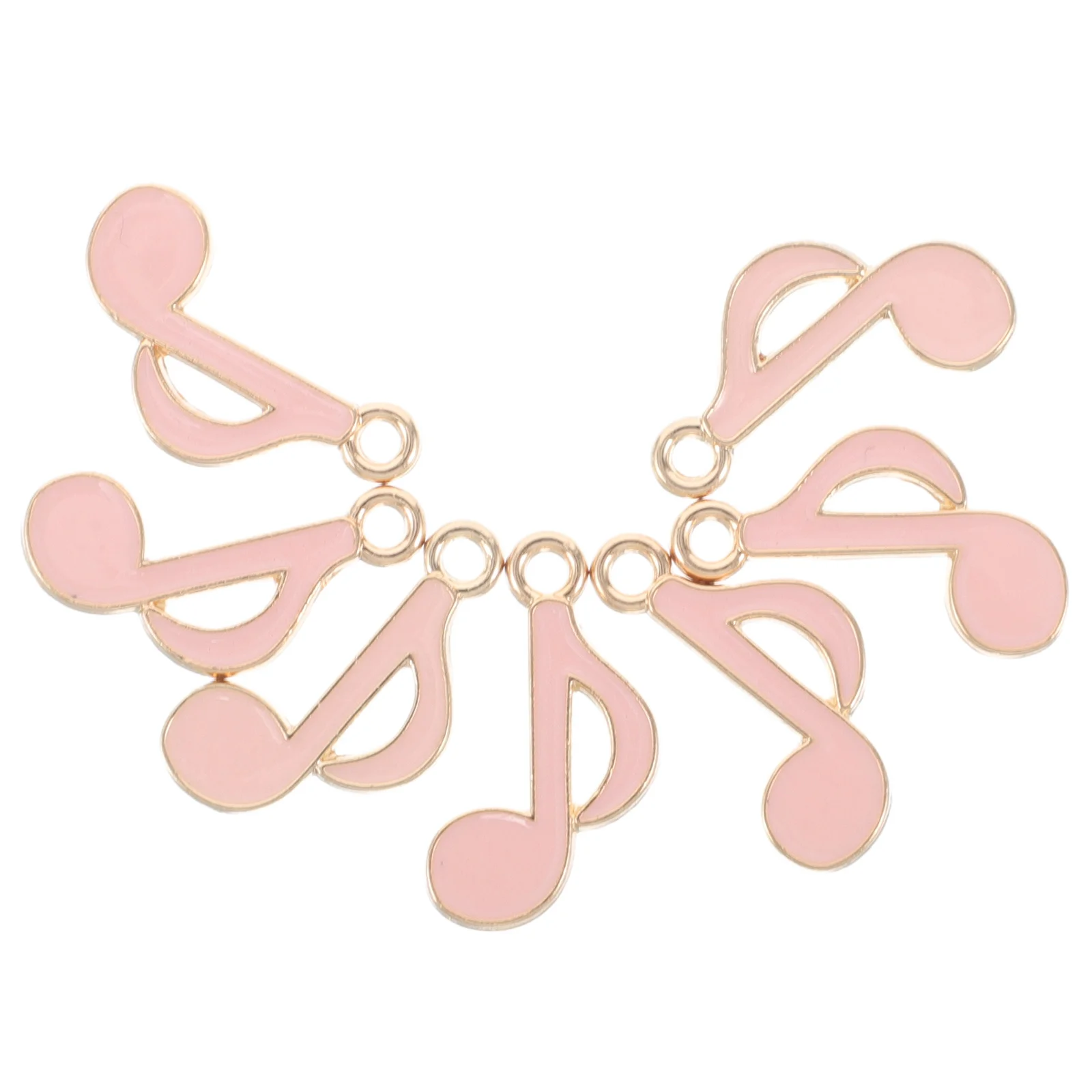 

10Pcs Enamel Music Symbols Charms Pendants for DIY Necklace Bracelet Earrings Jewelry Making Crafting Pink Musical Notes