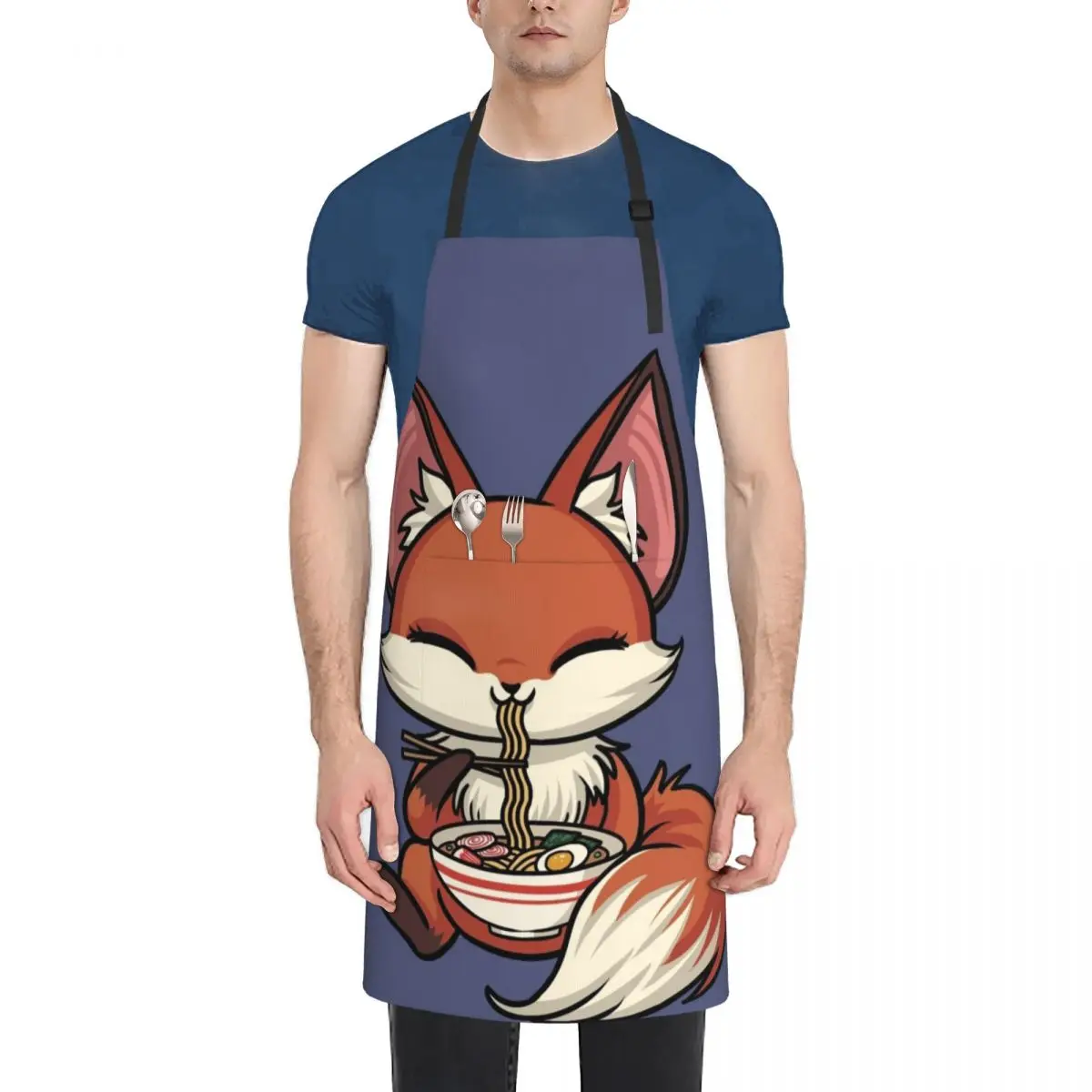 

Kawaii Ramen Fox Cute Apron Kitchen Items For Home For Cosmetologist Apron