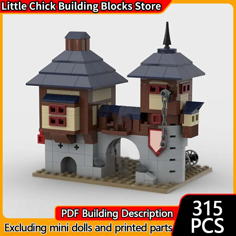 

Medieval Castle Model MOC Building Bricks Small Village Building Modular Technology Children Holiday Gifts Assemble Toys Suit