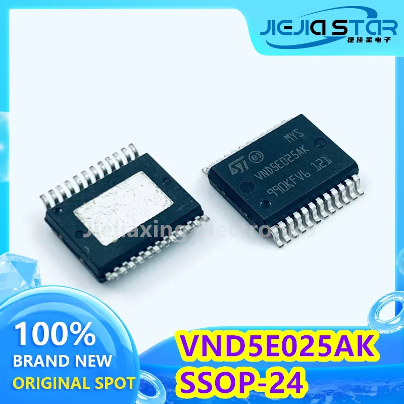 

(1/5piece) VND5E025AK VND5E025 SSOP24 BCM Module Turn Signal Automotive Computer Chip 100% Brand New and Original Electronics IC