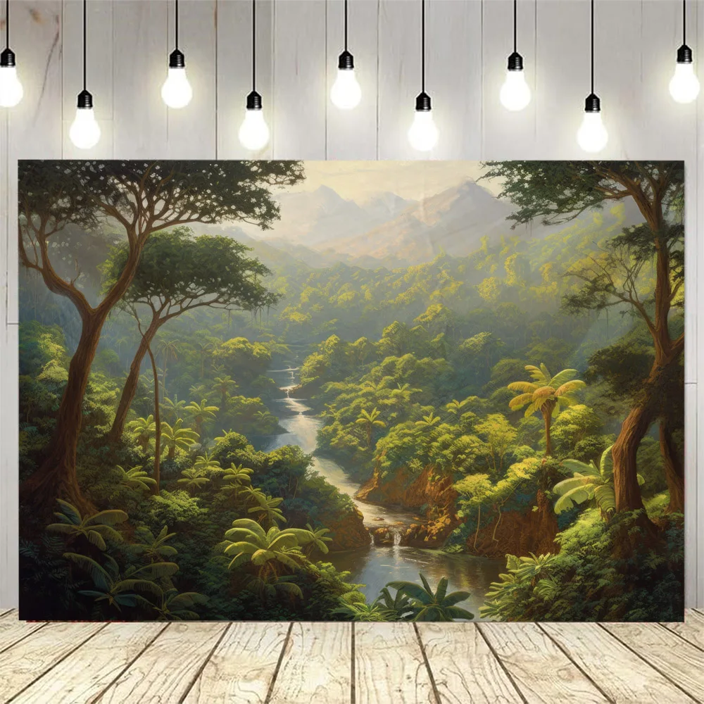 

Landscape oil painting printed tapestry home wall decoration Bohemian Dream Forest hanging on the wall for indoor art decoration