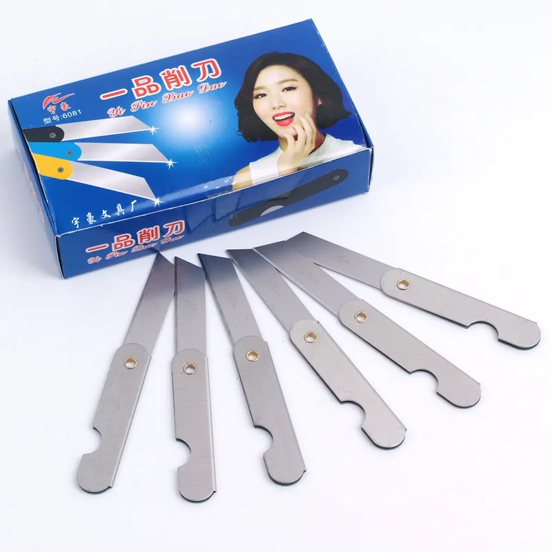 5-100 قطعة معدنية قابلة للطي سكّين متعدّد الاستخدامات قطع عالية الجودة المحمولة الصغيرة 10 سنتيمتر قلم رصاص حاد الفن كرافت سكين بالجملة رائجة البيع