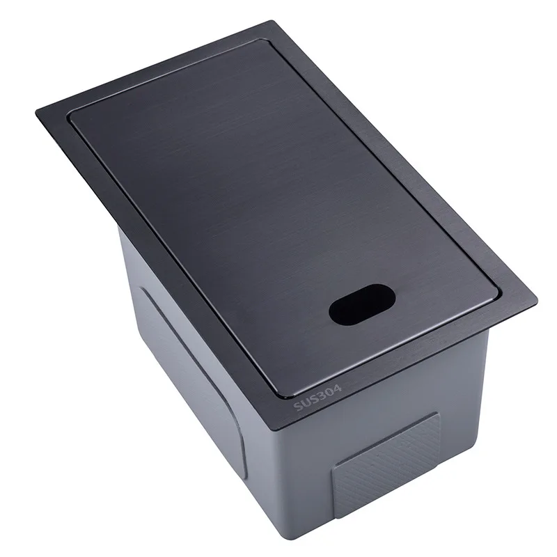 

Small Kitchen Sink with Foldable Faucet Single Bowl Sink with Lid Prep Sink for Laundry Wet Bar Prep Office Outdoor Yard