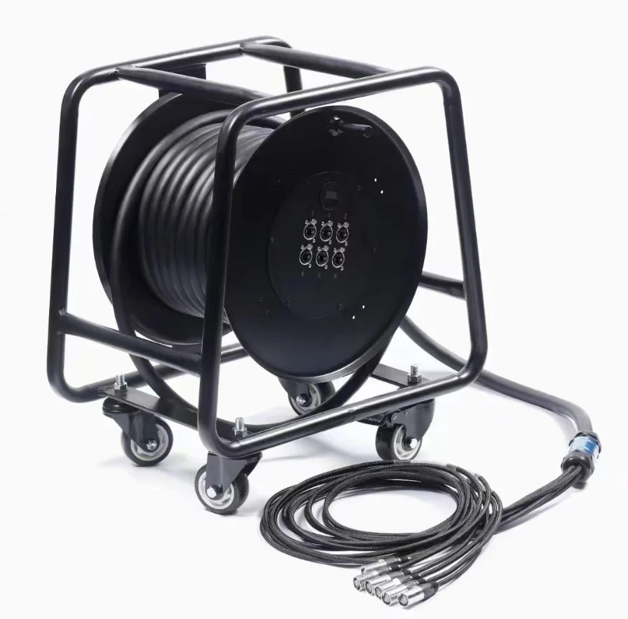 

Multicore XLR Audio Snake Cable 100m 6 Channels Speaker DVD Player Use Golden Plated Pins Flexible PVC Jacket Low Noise Foil