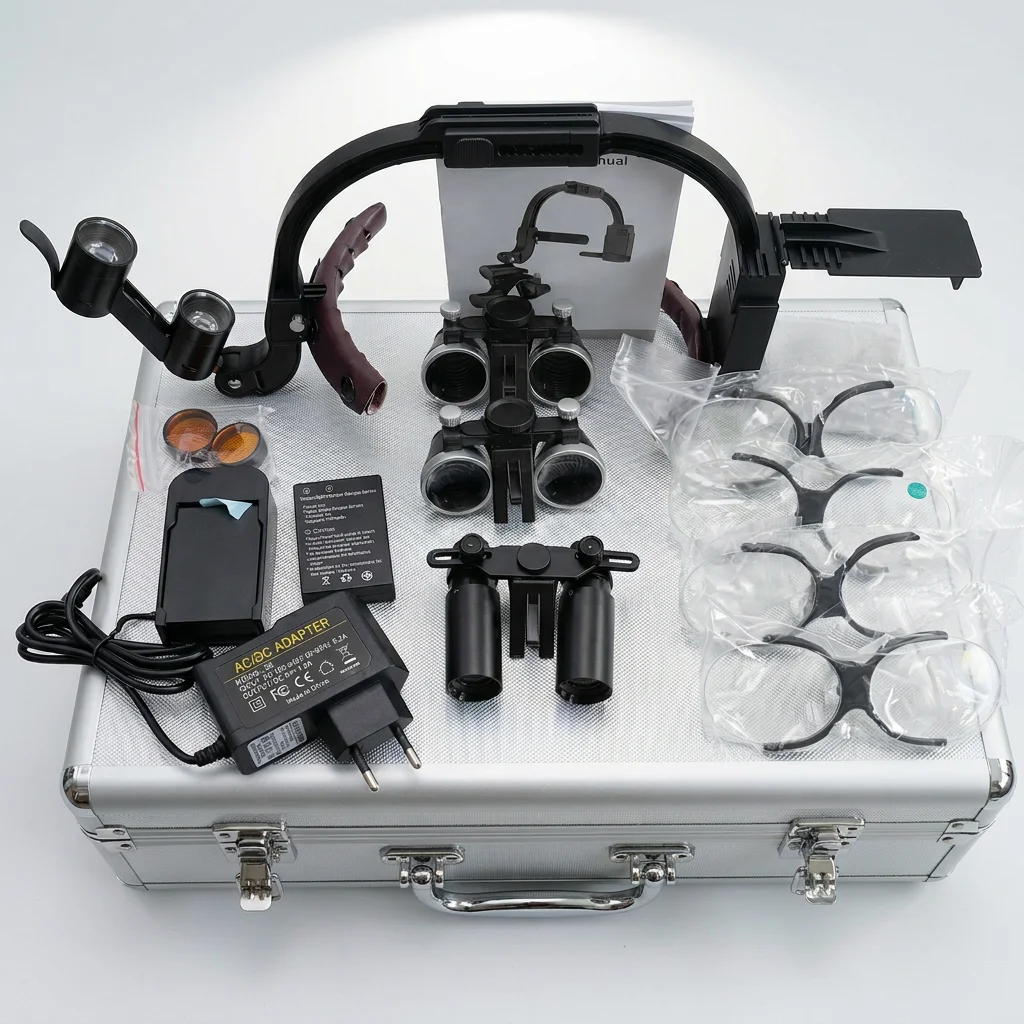 

Бинокулярные медицинские хирургические лупы Dentl с подсветкой 2.5X/3.5X/6X для стоматологических клиник