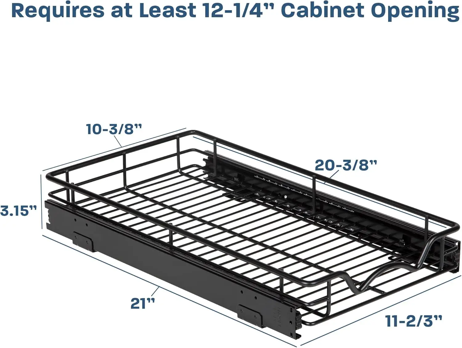 Pull-out cabinet organizer, heavy storage rack, 11 