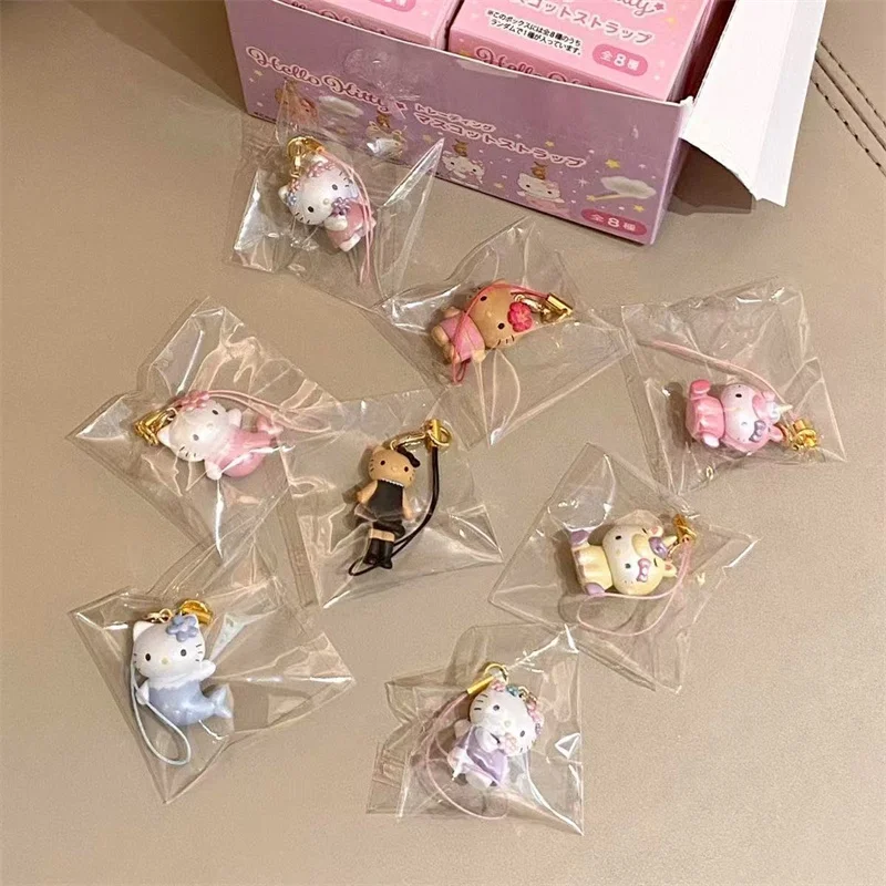 1 قطعة Miniso مرحبا كيتي الهاتف سحر الحبل الوردي Kawaii الإبداع دلاية من الراتنج سلاسل المفاتيح معلقة حبل محرك USB الرافعة #2