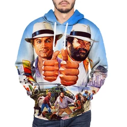 New Terence Hill Bud Spencer felpe con cappuccio stampa 3D uomo donna felpa con cappuccio Hip-hop oversize Streetwear pullover felpe abbigliamento per bambini