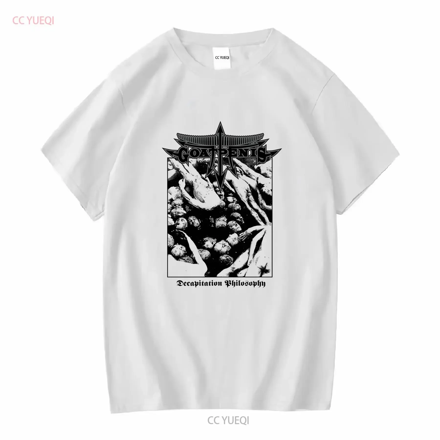 

Футболка Philosophy Decapitation Goatpenis, белая, полный размер S 5XL, двухсторонняя, винтажная, стираная, дышащая, с графикой, повседневная, удобная