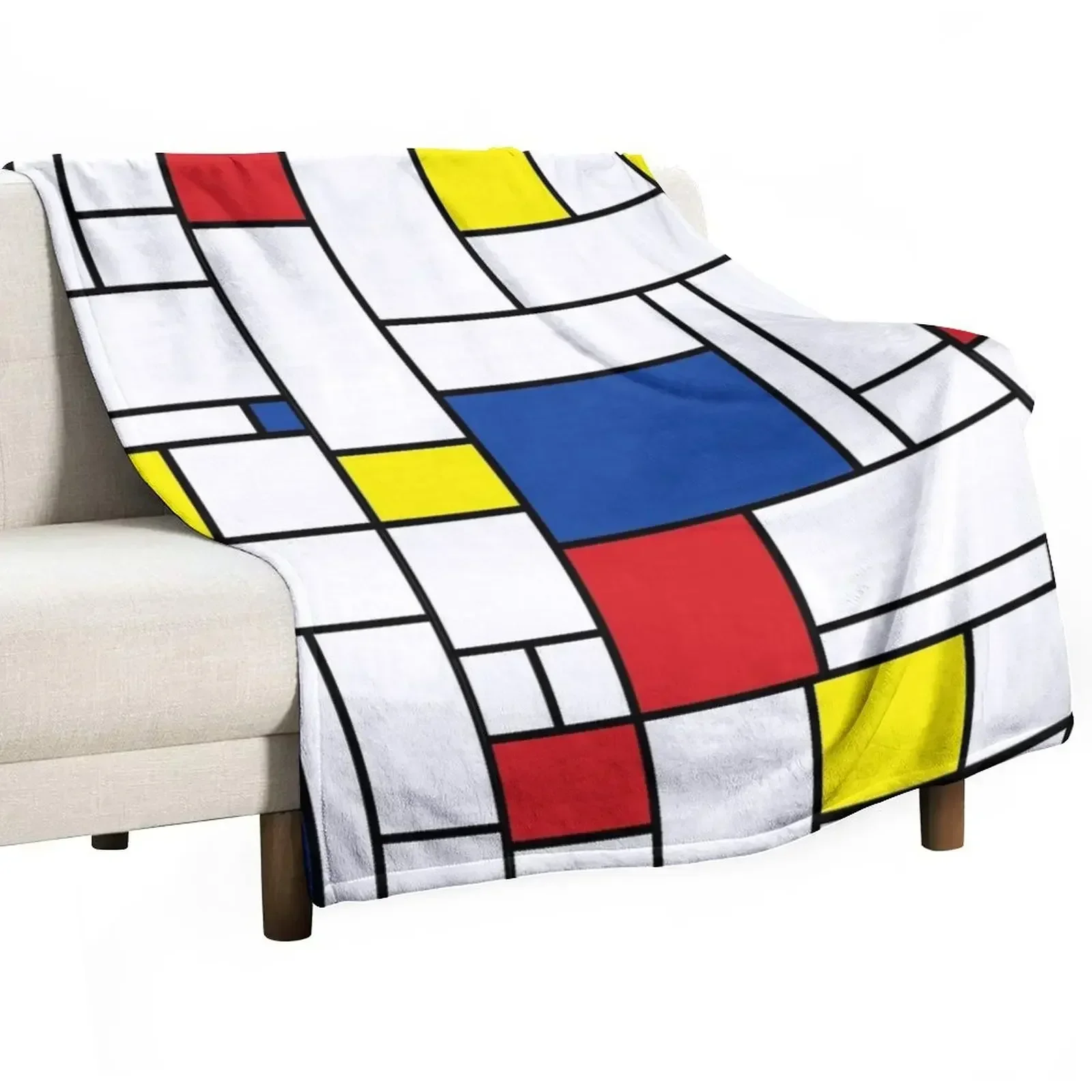 Mondrian Minimalist De Stijl Modern Art II ? fatfatin Throw Blanket Softest Plush Blankets