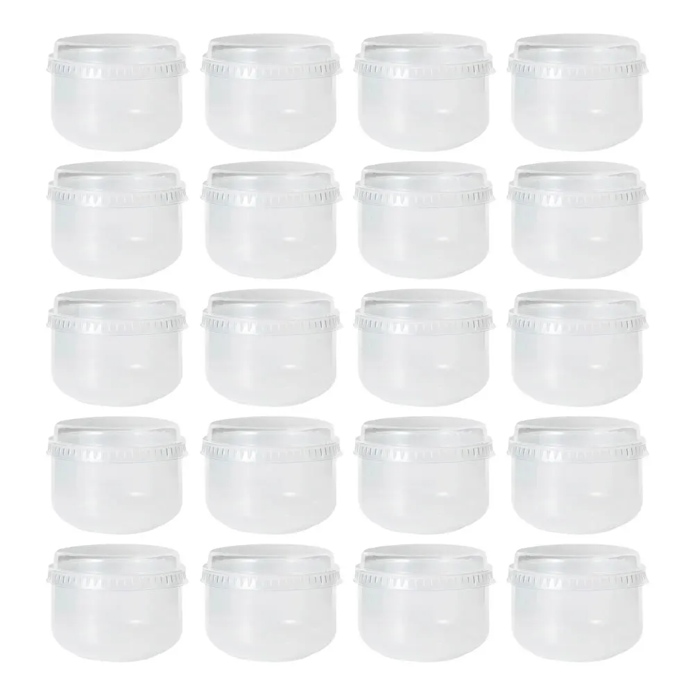 

20 Pcs Yogurt Bottle Jelly Cup Household Pudding Cups with Cover Transparent Holder