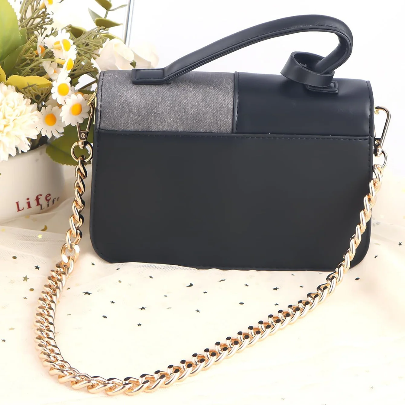 Metall-Aluminium-Taschenkette, Ersatzteile, Zubehör für handgewebte Schulterhandtasche, DIY handgefertigte abnehmbare Träger – Detail 8