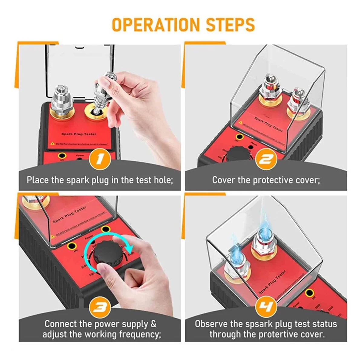 

QA08I Тестер свечей зажигания, тестер свечей зажигания + тестер свечей зажигания с двумя 12 мм, тестер свечей зажигания и тестер катушки, вилка стандарта США