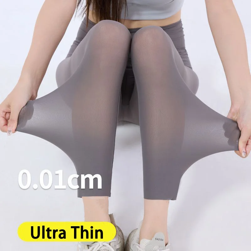 

Ultrathin Yoga Pants Women High Waist Seamless Fitness Gym Leggings Breathable Quick Dry Elastic Stretch Sports Legging Summer