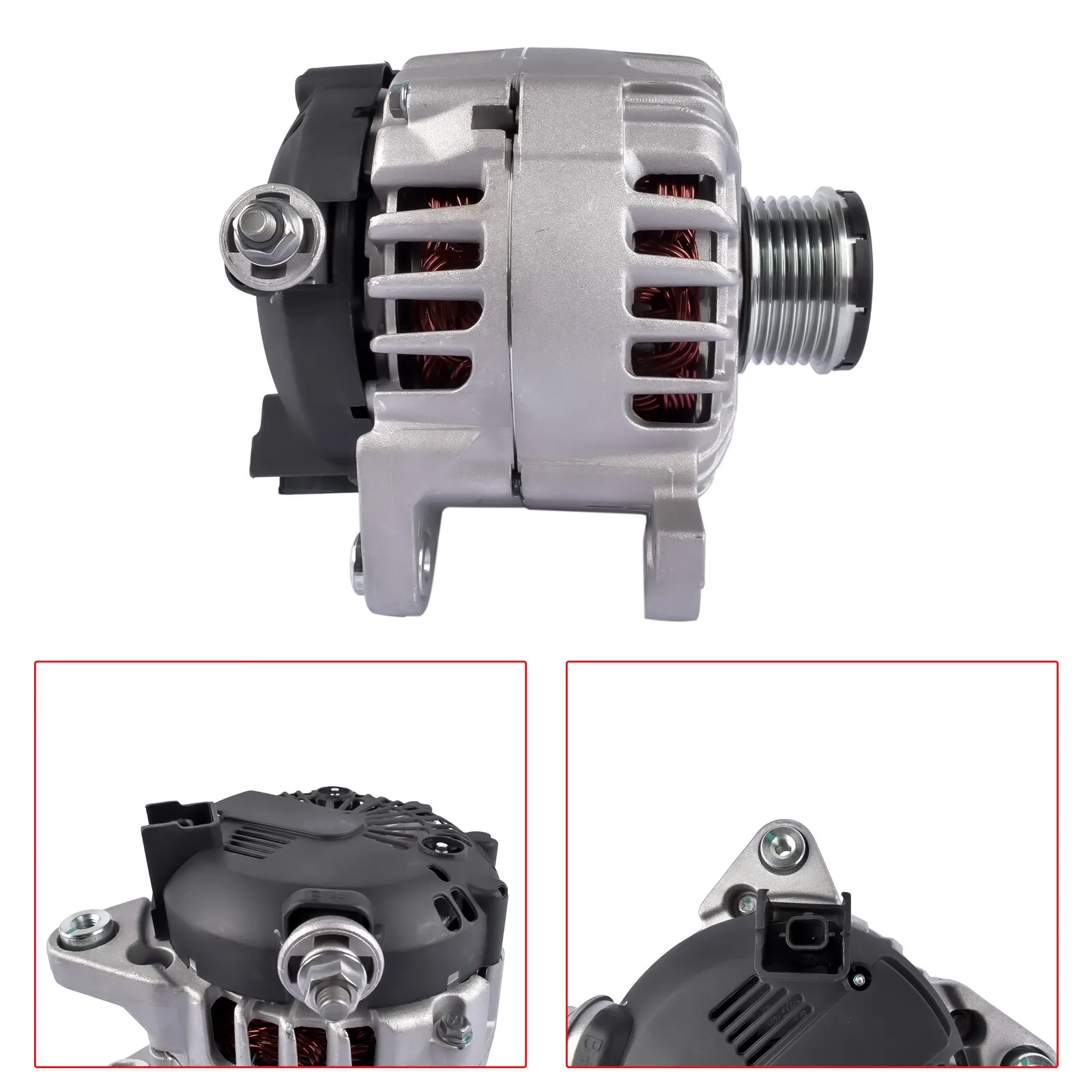 Nowy alternator 23100-4BA0B 231004BA0A do Nissan Rogue 2014-2018 S SL SV Sport Utility 4-drzwiowy 2.5L 2488CC 152Cu. W. l4 GAS DOHC (ołowiowy wałek rozrządu)