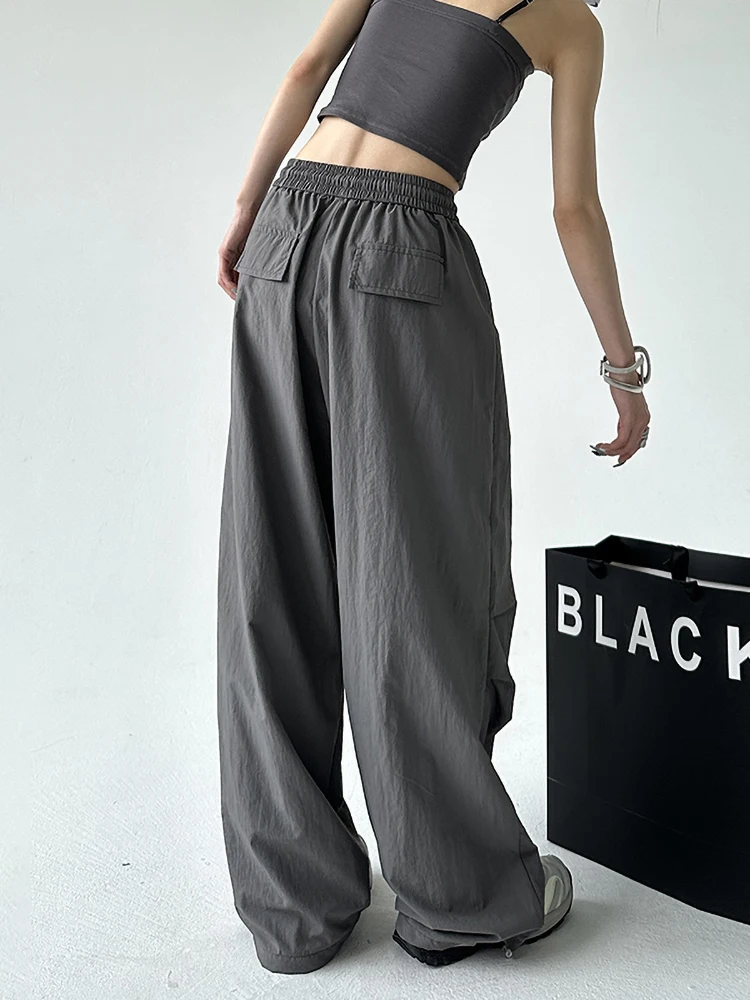 ay High Waist Workwear Pants for Women Summer 2025 Dance Spor American Brand Qui Dry Straight Leg Trousers