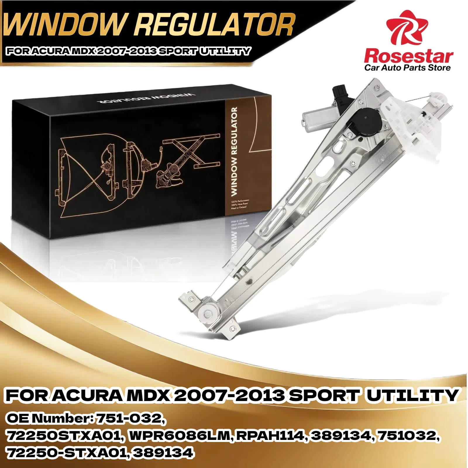 

Передний левый стеклоподъемник с двигателем в сборе для Acura MDX 2007-2013 72250STXA01, WPR6086LM, RPAH114, 72250-STXA01