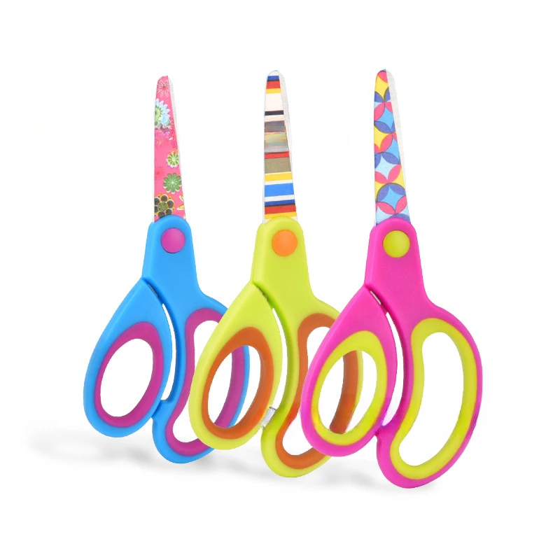 3PCS Children's Printed Scissors Set Multifunctional Student Scissors Hand Cut Safety Scissors