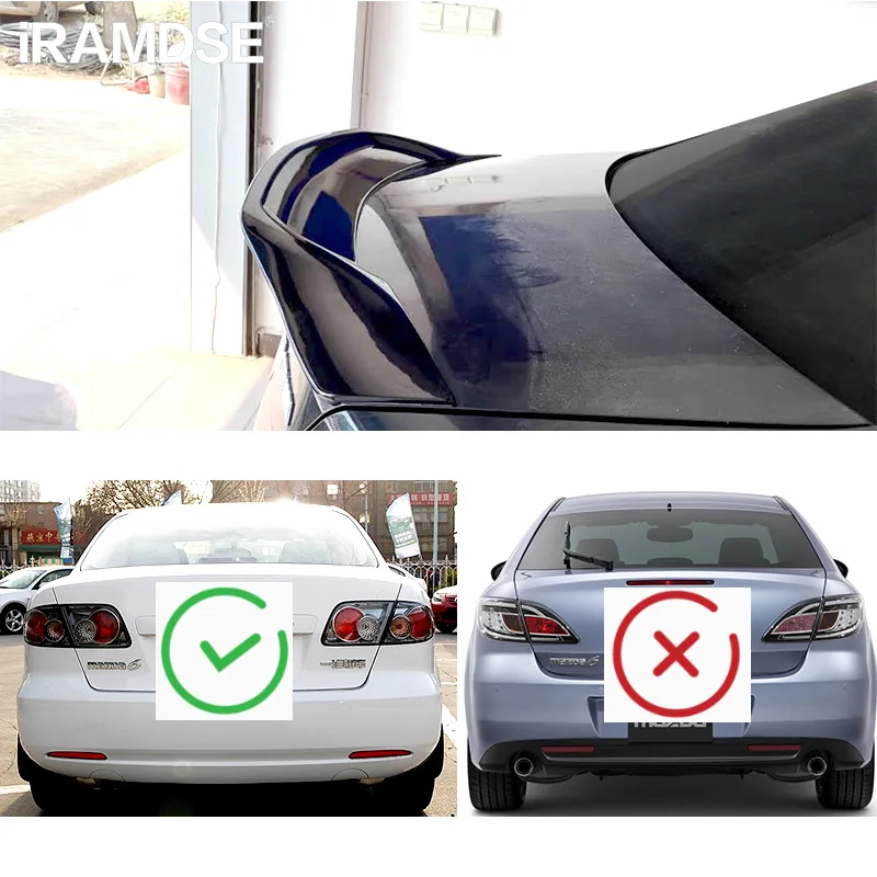 Glossy Black Spoiler for Mazda 6 2003-2012 Year First Generation Sedan Rear Trunk Wing Ducktail Lip