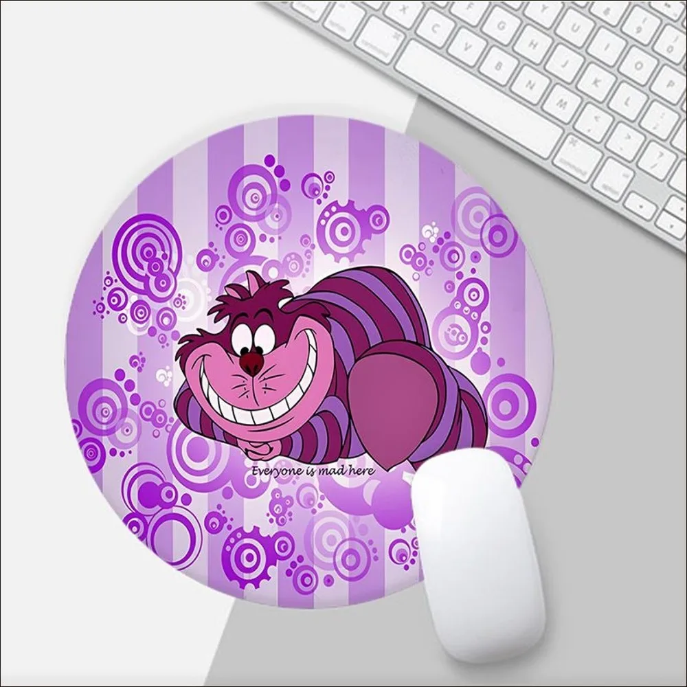 Disney Alice In Wonderland Cheshire Cat Mousepad Small Round Speed Version Game Keyboard Office Table Mat PC Laptop Mouse Mat