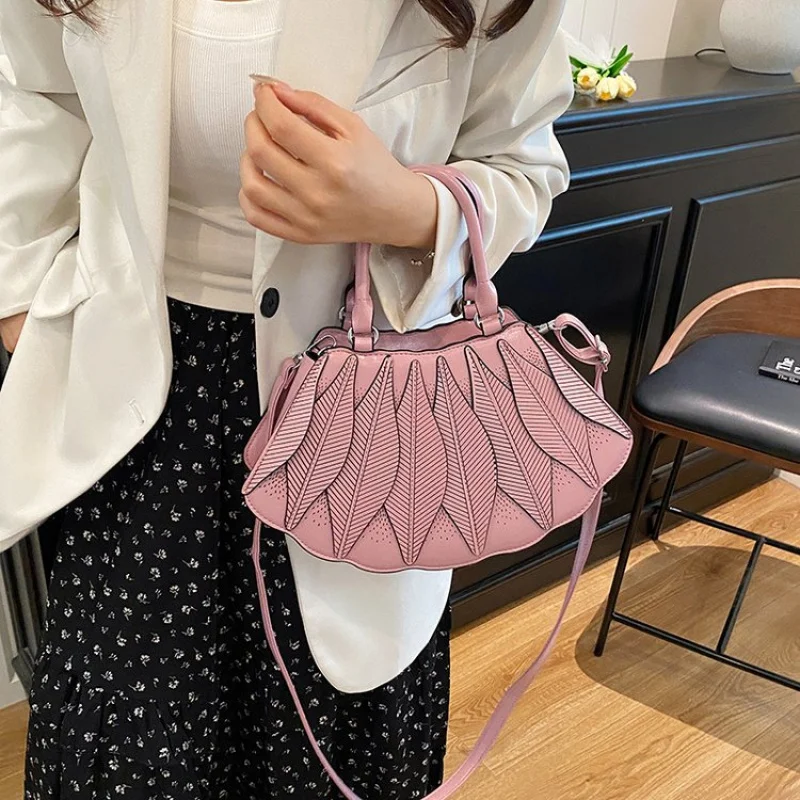 

Stylish Ladies Messenger Bag Made Of Moon-Printed Leather Boasting Ukraine Casual Vintage Spacious Soft Daily Look