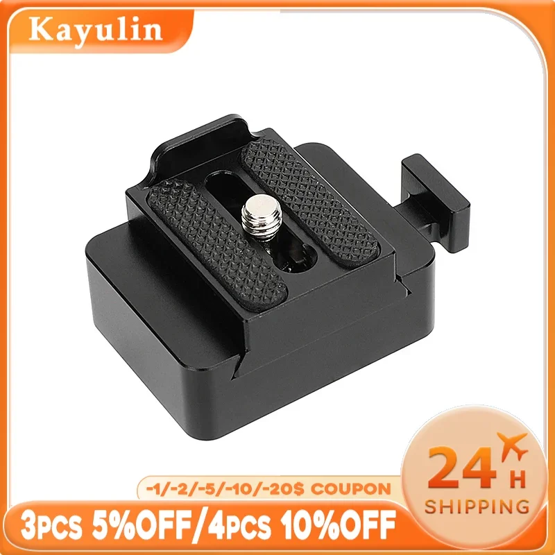 KAYULIN Camera Plate Quick Release Clamp and Plate With V-Lock Adapter &1/4" Screw For DSLR Camera Monitor Photography Accessory