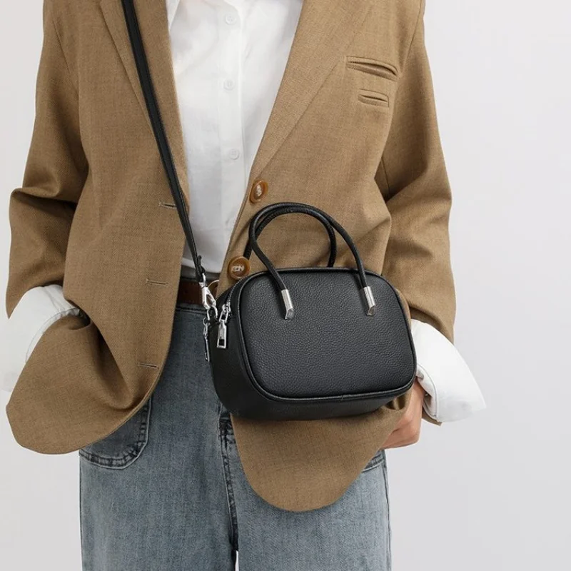 

Women's Shoulder Bag Crafted From Aster-Patterned Leather Featuring Switzerland Trendy Lightweight Soft Daily Look