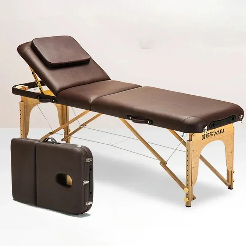 

Wooden Folding Portable Estetista Bed Beauty Lash Therapy Massage Table Physiotherapy Massage Sleep Lettino Salon Furniture