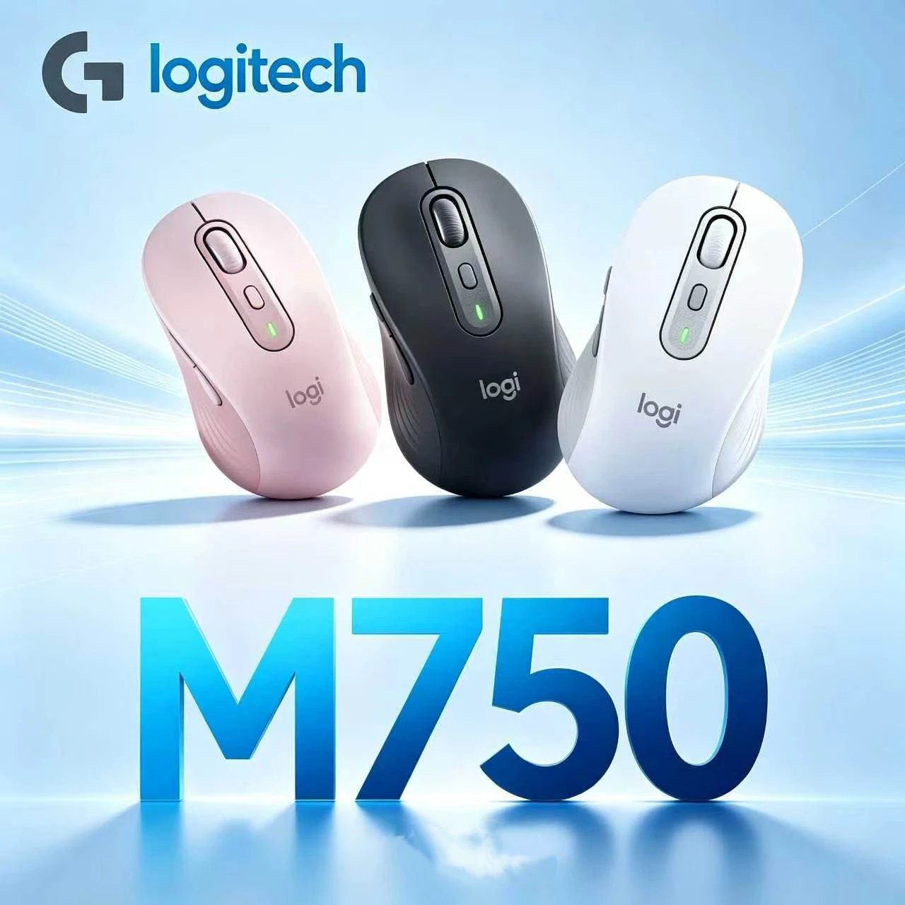 Logitech M750 Home‑Business Dual‑Purpose Wireless Mice,Dual‑Connection Mode,400‑4000 DPI Tuning Quiet Clicks For Mac Windows Des