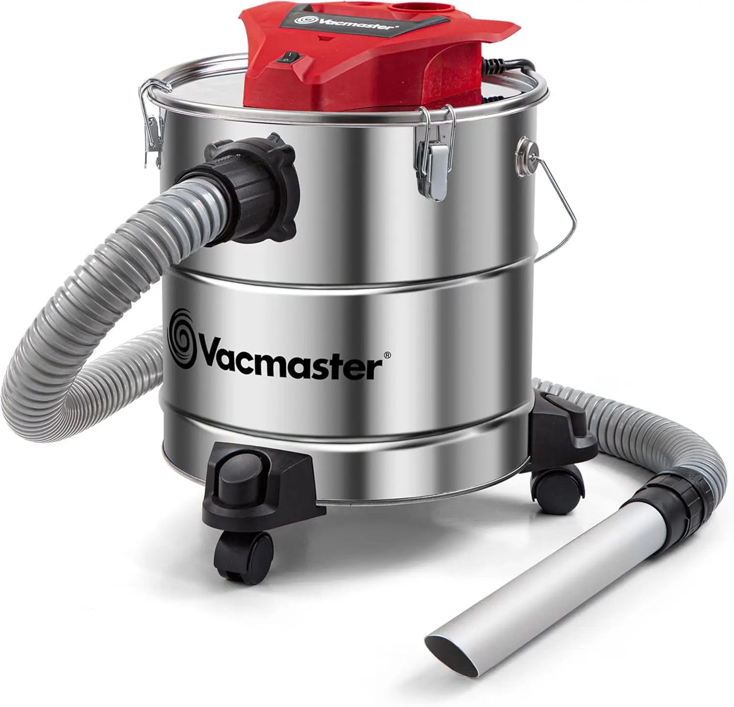 

5-Gallon 3.5 HP Stainless Steel Ash Vacuum, Red Edition for Efficient Cleaning