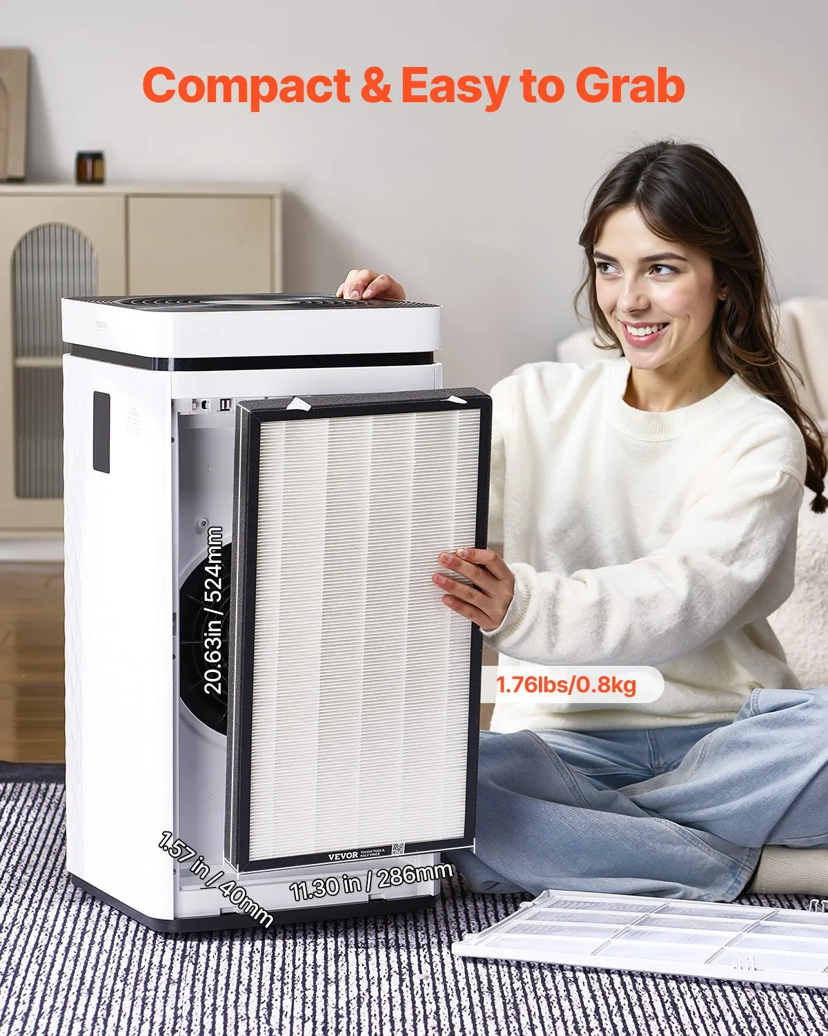 

Air Purifier Replacement Filter, H13, 2-in-1 Compact & Lightweight Replacement Filter With Non-Woven Fabric, Easy-to-Install