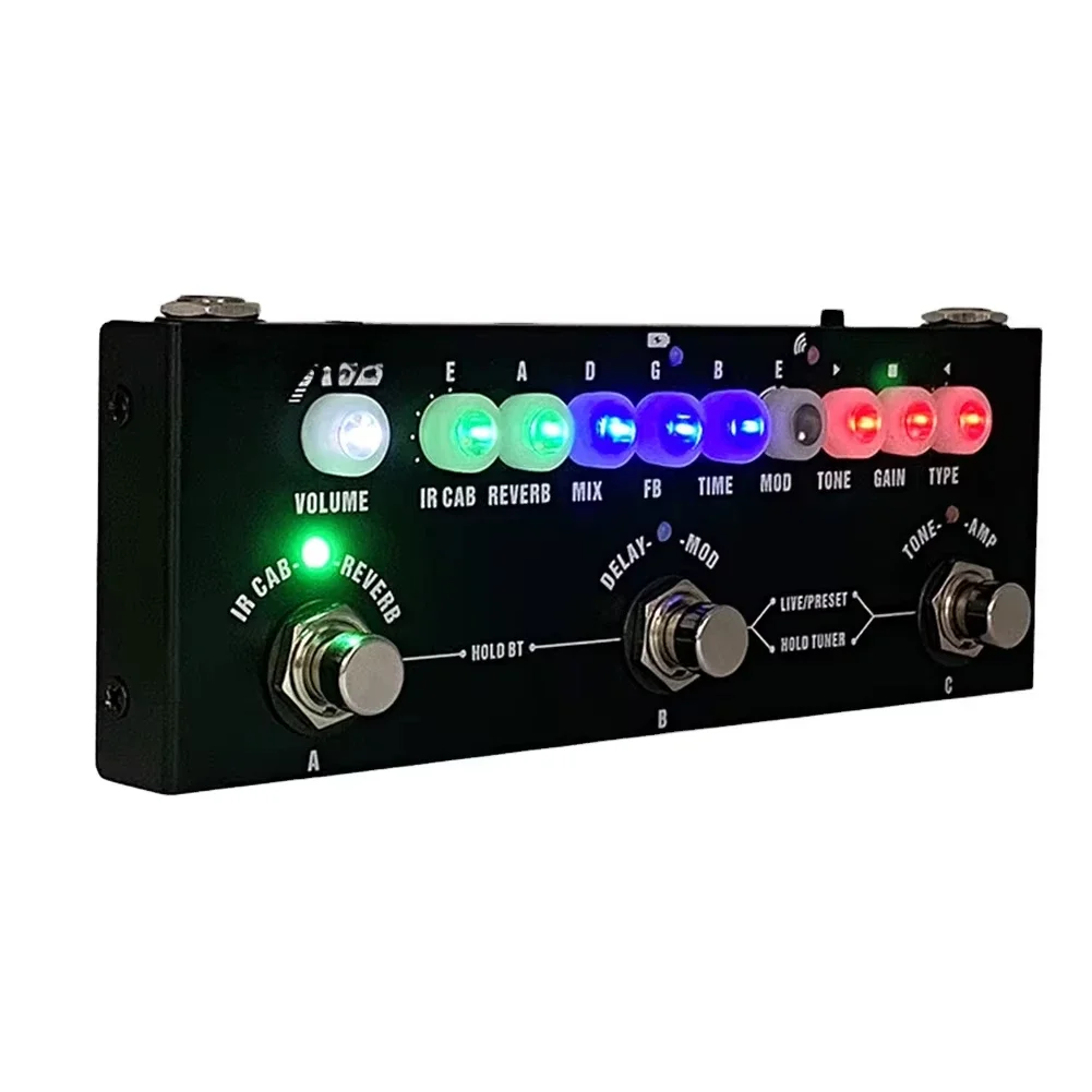 Cuvave Cube Baby Guitar Effect Pedal Rechargeable Multi Effects Pedal Delay Chorus Phaser Reverb Effect Pedal Guitar Accessories