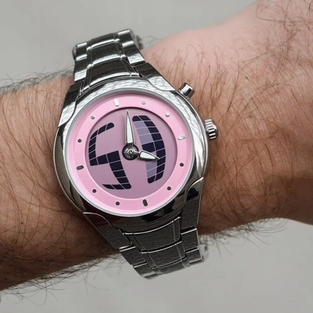 Business Pointer Number Dual Y2K Quartz Watch AAA Display Steel Hot Sell Watches Men Dynamic Dial Design Personalize Clcok