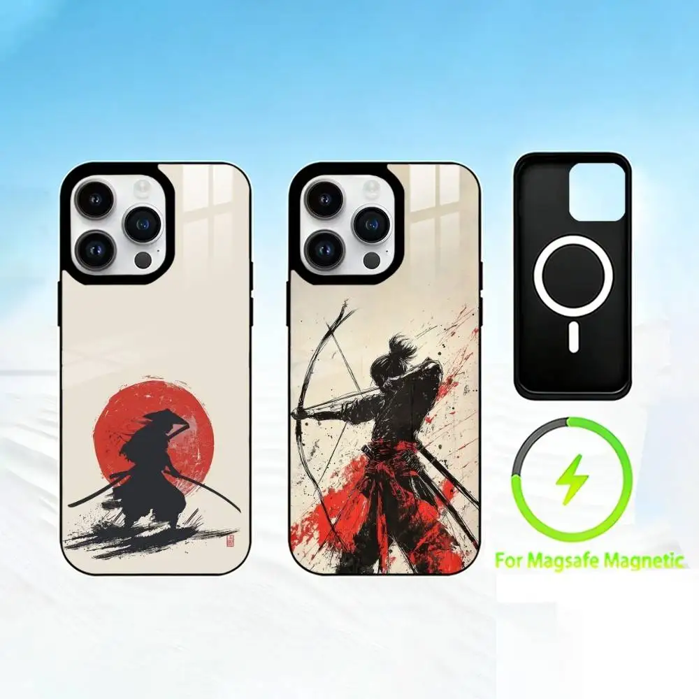 

B-bushido Phone Case For iPhone 17 16 15 14 13 12 Pro Max Plus for Mirror Wireless Magnetic Cover