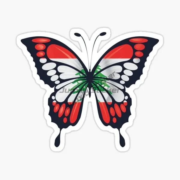 Pegatinas de coche con bandera nacional de mariposa, pegatinas de coche, teléfono, portátil, impermeable, autoadhesivo de vinilo para motocicleta RV