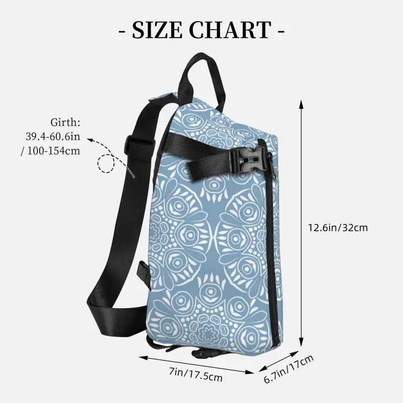 Indian Pattern Chest Bag Crossbody Backpack Men Waterproof Shoulder Bags Women\'s Casual Messenger Bag Unisex Small Bag