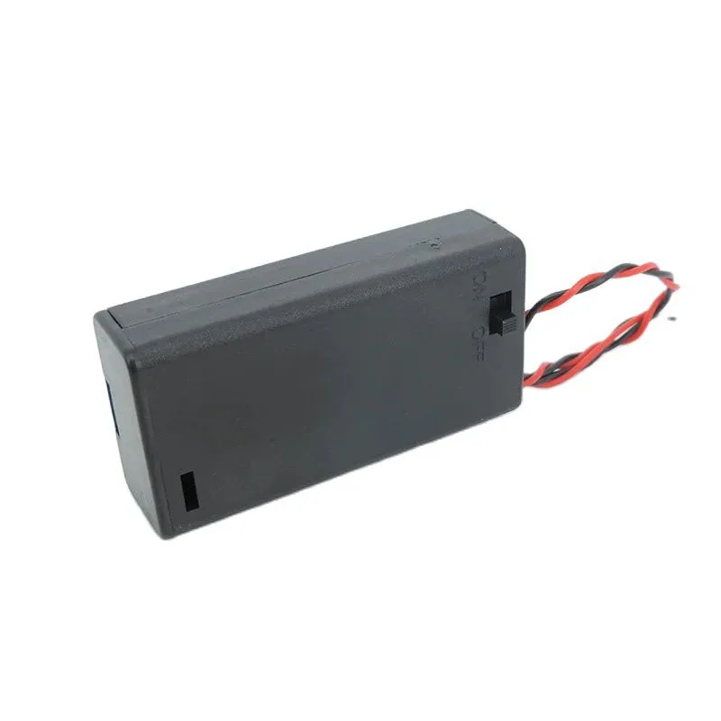 1pcs 5pcs 2AA 2XAA 3V 2x1.5v Black Battery Storage Case Box Holder Connector ON/OFF Switch With Lead Wire