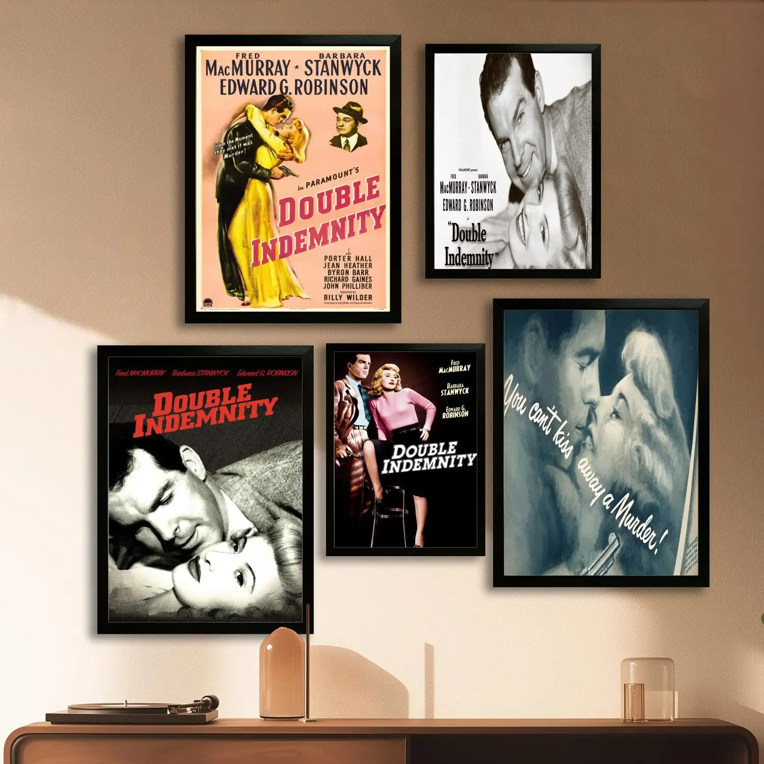 ملصق فني من القماش لفيلم Indemnity المزدوج وفن جداري، طباعة صور، عائلة حديثة، ديكور غرفة النوم، ملصقات، لوحة زخرفية