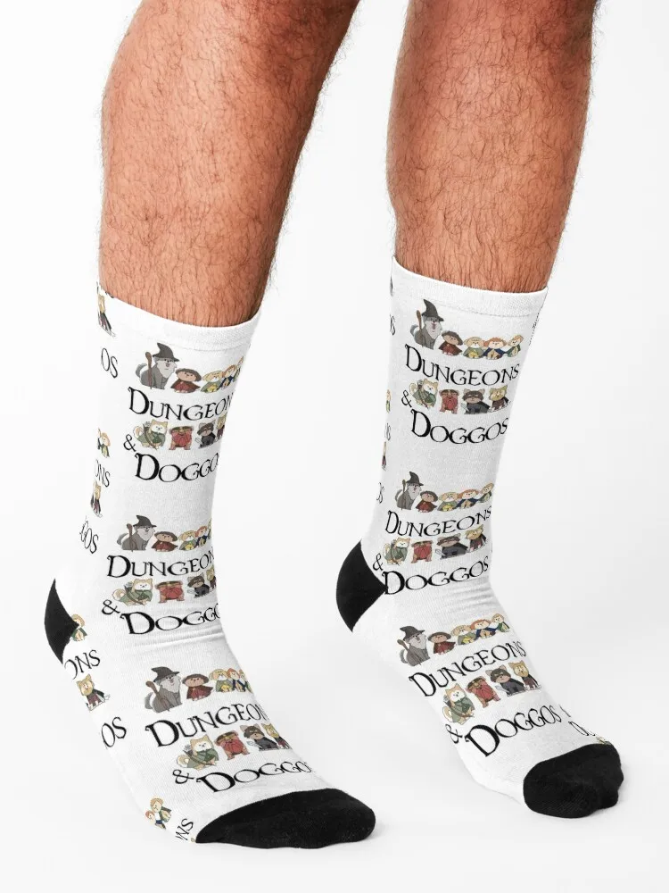 Dungeons And Doggos Cute Socks kids custom sports halloween designer brand Socks Female Men's