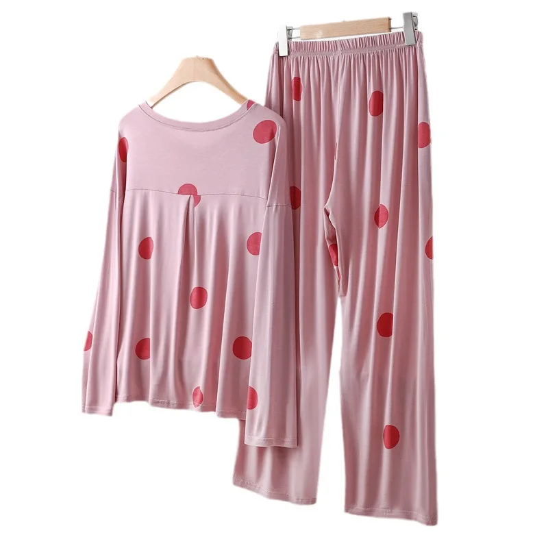 Modal Loose Homewear Pajamas Women Autumn Homewear Suit Pajamas Pajama Pants Outside Pjamas For Women Conjunto Feminino